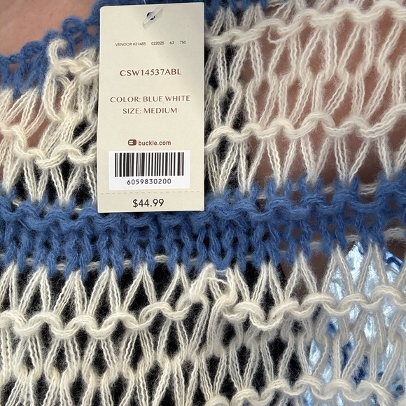 Striped Boatneck Cropped Sweater - Picture 6 of 6